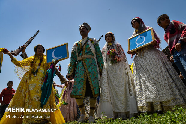 Traditional wedding ceremony of nomads in Fars province