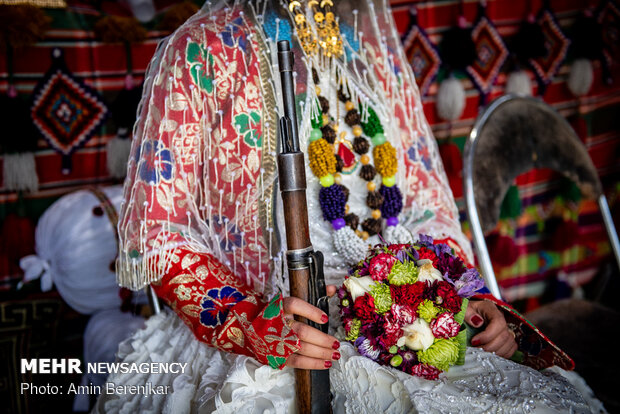 Traditional wedding ceremony of nomads in Fars province