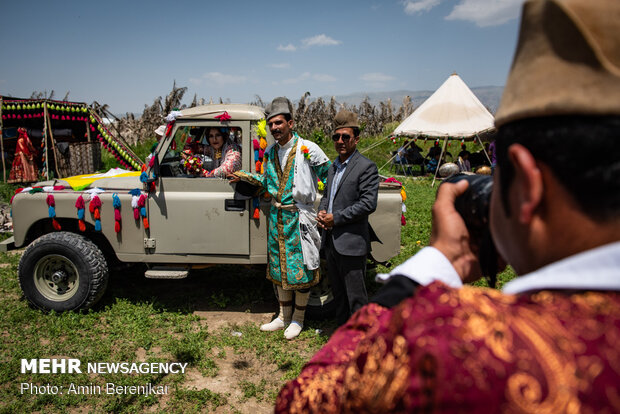 Traditional wedding ceremony of nomads in Fars province