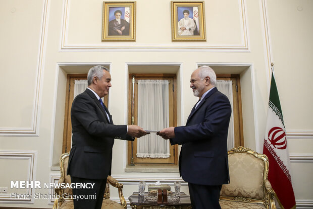 Tajikistan's new amb. submits credentials to FM Zarif