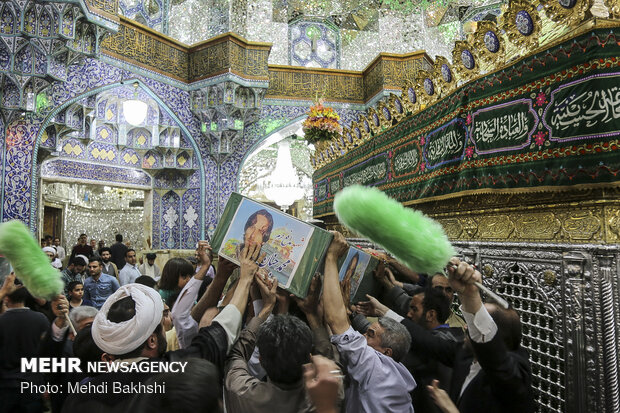 Funeral procession of two martyred defenders of holy shrine in Qom