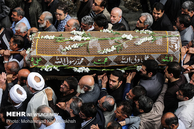 شہید طہرانی مقدم کی والدہ مرحومہ کی تشییع جنازہ