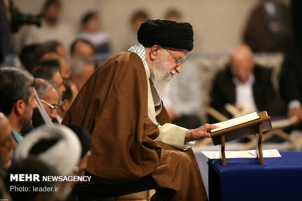 Ayatollah Khamenei attends ceremony of Quran recitation