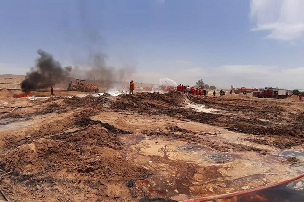 Fire extinguished on ruptured oil pipeline in southwest Iran