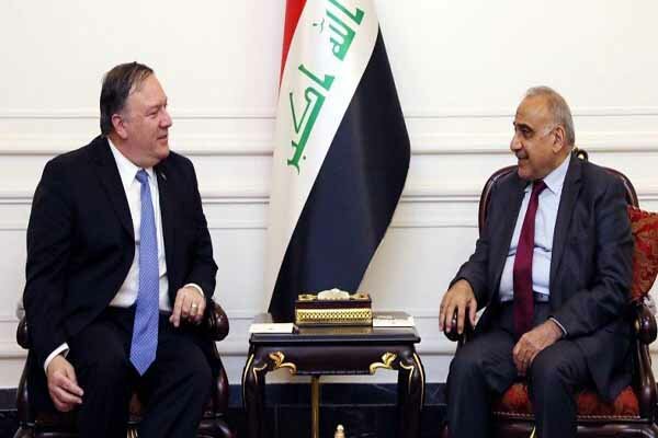 PM Mahdi told Pompeo Iraq will strengthen friendship, coop. with Iran: statement