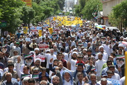 راهپیمایی مردم قم در حمایت از بیانیه شورای عالی امنیت ملی