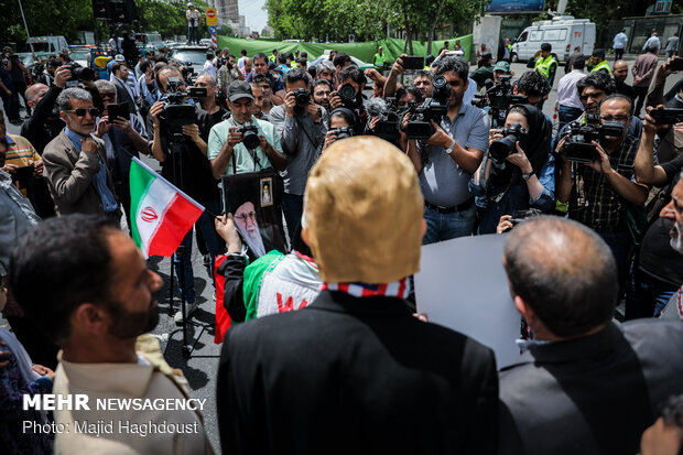 راهپیمایی حمایت از بیانیه شورای عالی امنیت ملی در تهران