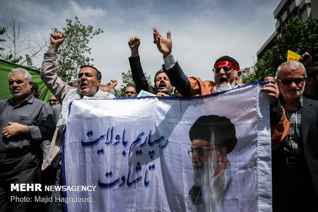 راهپیمایی حمایت از بیانیه شورای عالی امنیت ملی در تهران