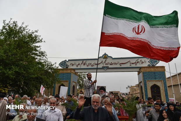 Rallies in support of Iran’s recent JCPOA decision: in Mashhad, Shiraz