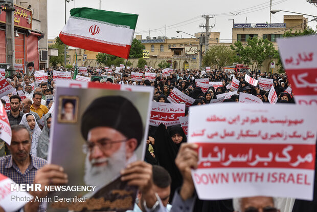 Rallies in support of Iran’s recent JCPOA decision: in Mashhad, Shiraz