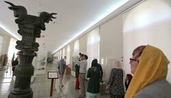  Tourists visit The National Museum of Iran in Tehran