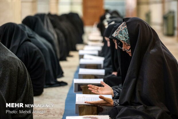 جمع خوانی قرآن کریم  در حسینیه  اعظم زنجان