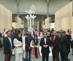 Tehran Ambassador to Paris Bahram Qassemi (5th L) visits Révélations – Fine Craft and Creation Fair – on May 23, 2019.