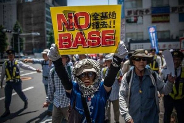 تظاهرات ضد آمریکایی در ژاپن همزمان با سفر ترامپ