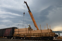 Rail loading, unloading in Astara