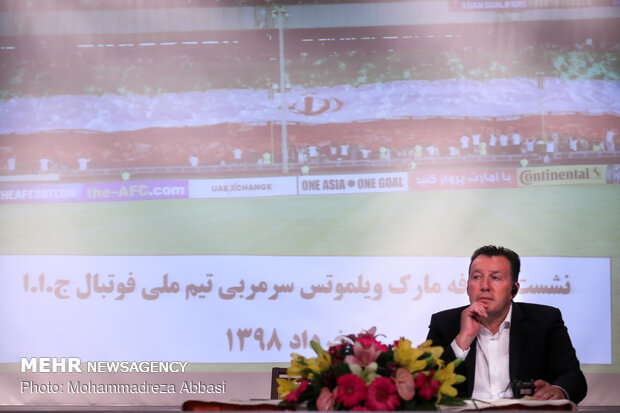 نشست خبری مارک ویلموتس سرمربی جدید تیم ملی فوتبال ایران