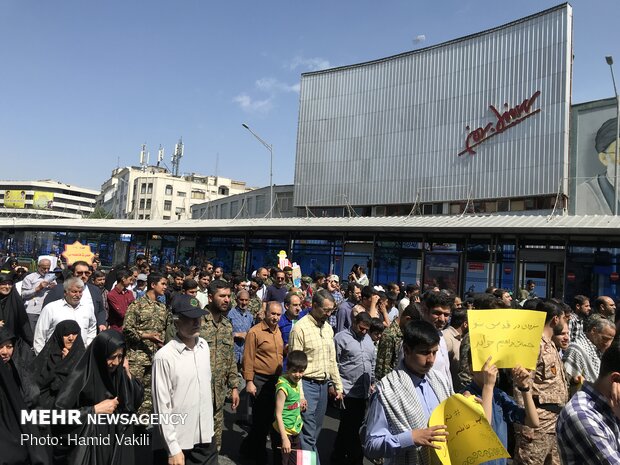 Tahran'daki Kudüs Günü gösterilerinden kareler