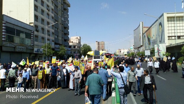 تصاویر ارسالی مخاطبان «مهر» از راهپیمایی روز جهانی قدس