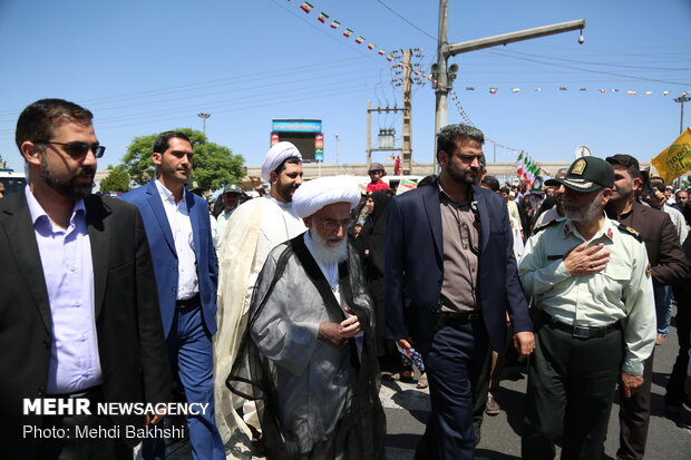 Iranian officials attend Quds Day rallies