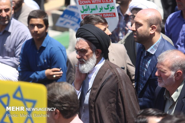 Iranian officials attend Quds Day rallies