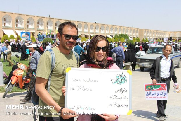 Tourists attend Quds Day rallies in Isfahan