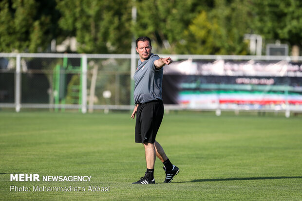 Team Melli's first training session with Marc Wilmots