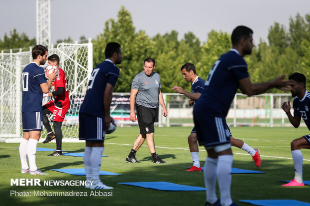 Team Melli's first training session with Marc Wilmots