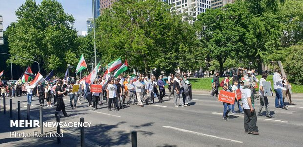 راهپیمایی روز قدس در فرانکفورت آلمان