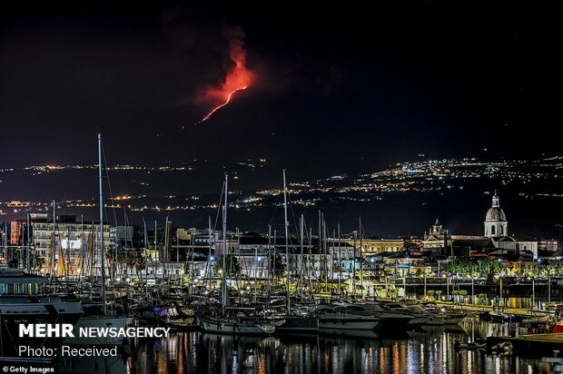 Molten Lava of Mount Etna