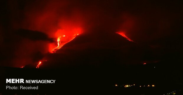 Molten Lava of Mount Etna