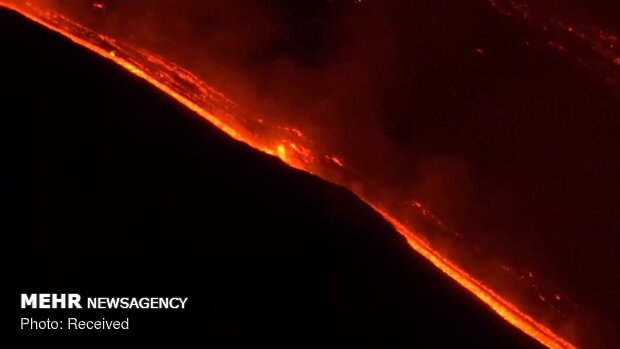 Molten Lava of Mount Etna