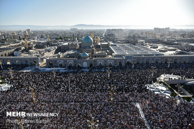 Eid al-Fitr prayers in Imam Reza (AS) holy shrine