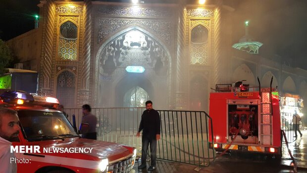Fire contained in courtyard of Hazrat Masoumeh (SA) shrine in Qom