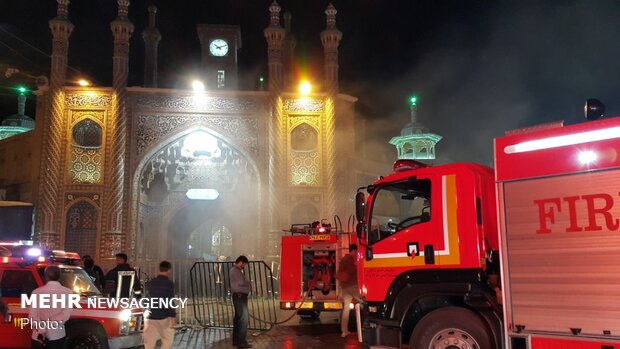 Fire contained in courtyard of Hazrat Masoumeh (SA) shrine in Qom