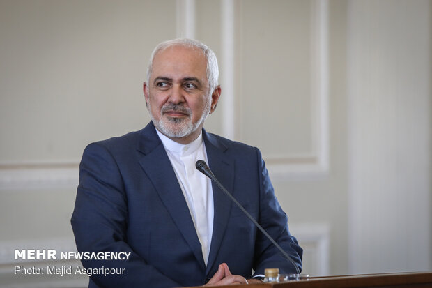 Press conference of Iran's Zarif, German's Maas in Tehran

