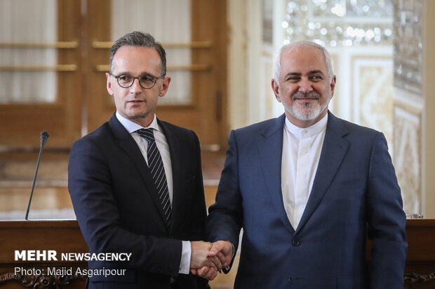 Press conference of Iran's Zarif, German's Maas in Tehran
