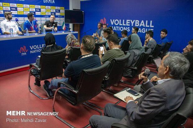 تمرین و نشست خبری تیم ملی والیبال ایران