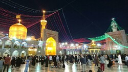 Pilgrims visit the holy shrine of Imam Reza (AS) in Mashhad
