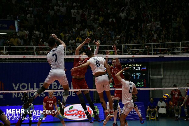 Iran vs Russia at VNL 2019