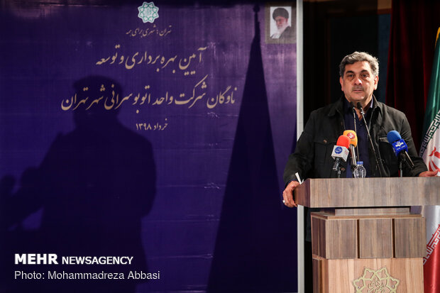 مراسم رونمایی و بهره برداری از ناوگان جدید اتوبوس و مینی بوسهای درون شهری