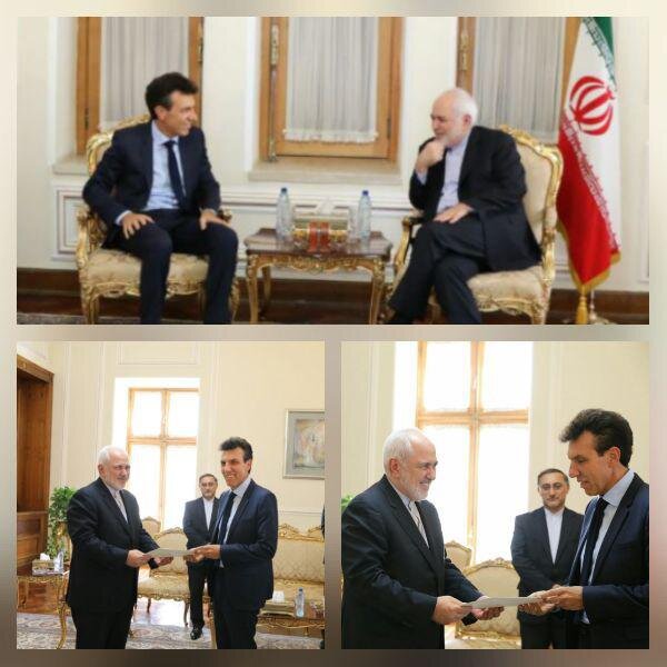 New Italian envoy to Tehran visits FM Zarif