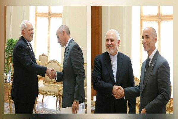 New UNDP representative in Iran Claudio Providas meets with Zarif