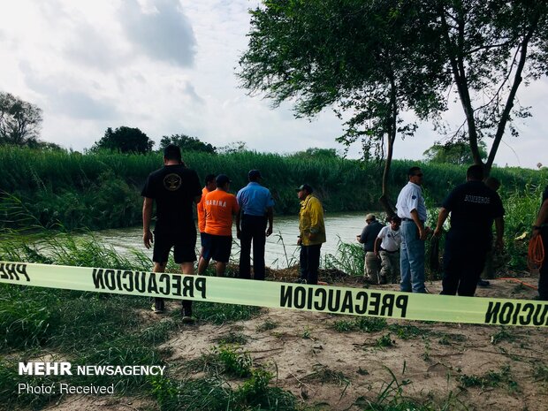 غرق شدن پناهجوی السالوادوری در مرز آمریکا‎