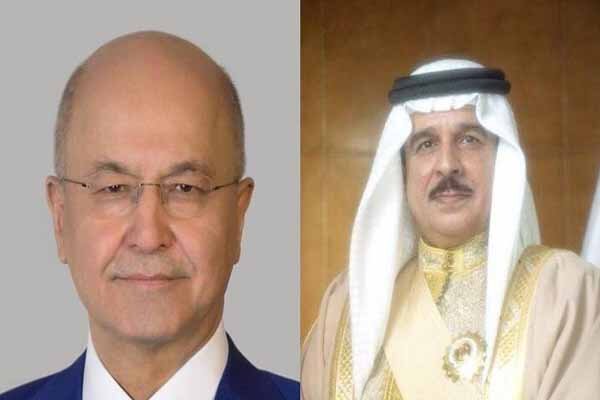 گفتگوی تلفنی پادشاه بحرین با رئیس جمهور عراق