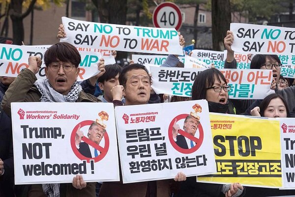 VIDEO: Anti-Trump protests in South Korea