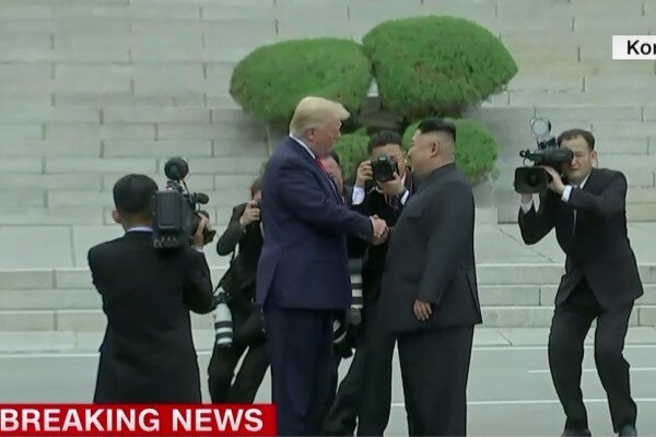ترامپ وارد کره شمالی شد/ دیدار با «اون» 