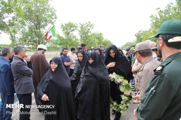 ورود پیکر مطهر شهید مدافع حرم علی آقایی به زادگاهش