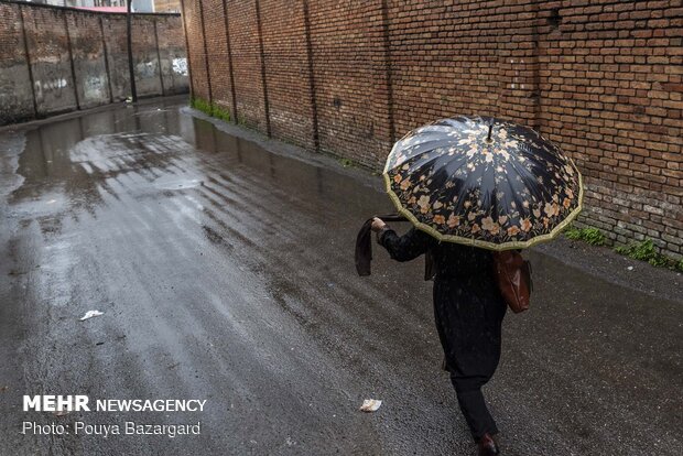 Summer rainfall in Rasht