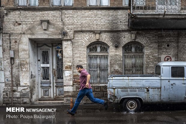 Summer rainfall in Rasht