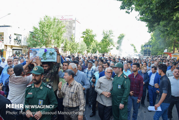 وداع شاهرودی‌ها با شهید امینیان